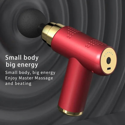 Portable Mini Massage Gun: Facial and Body Massager for Deep Tissue Muscle Relaxation, Neck, and Gout Pain Relief.